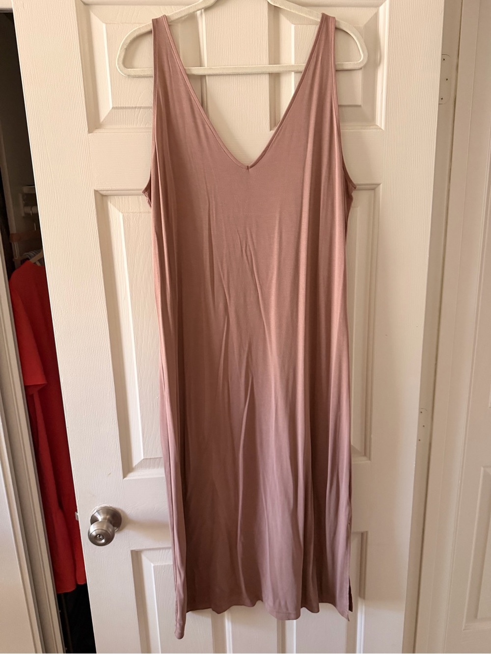 a new day Mauve V-Neck Tank Dress